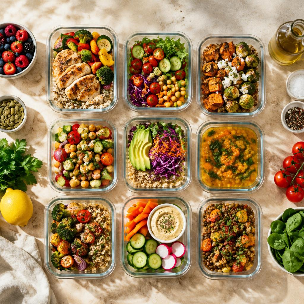 Ingredientes organizados para la semana